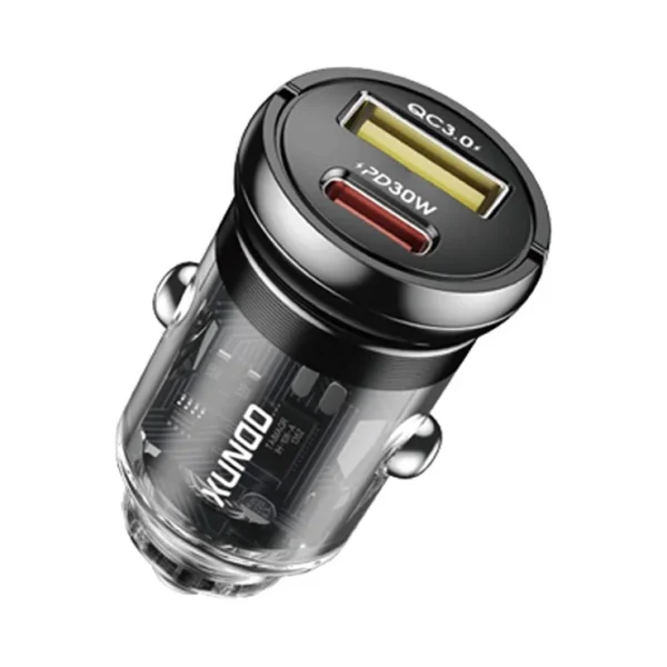 XUNDD XDCH-079 Car Charger Pull Tab PD 30W + QC3.0 Cigarette Lighter Adapter with Indicator Light