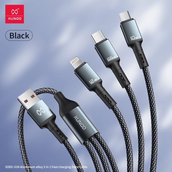 Xundd 3 in 1 Fast Charging Cable L-1.2M (66W)
