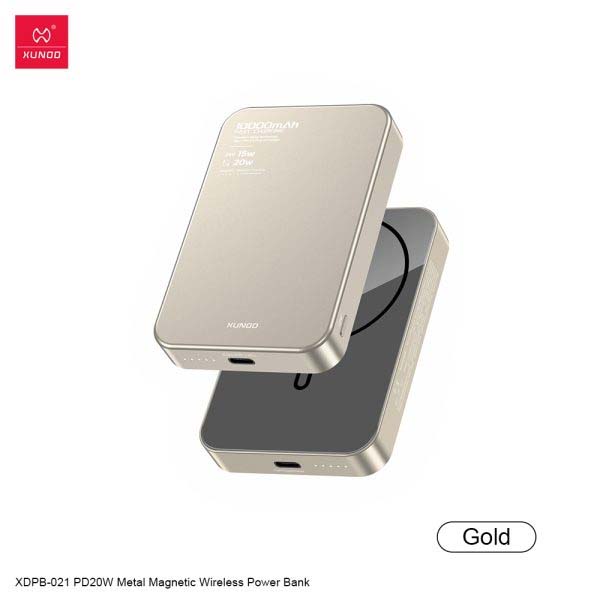 XUNDD XDPB-021 Metal 10000mah Magnetic Wireless Power Bank