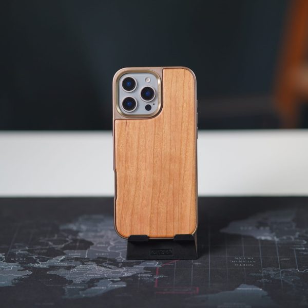 POLUKA Wooden Camera Metal Case for iPhone 15 Pro Max/16 Pro Max