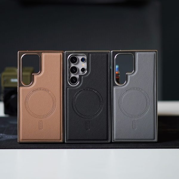 RMO Soft Magsafe Leather Case for Samsung galaxy S22U/S23U/S24U/S25Ultra