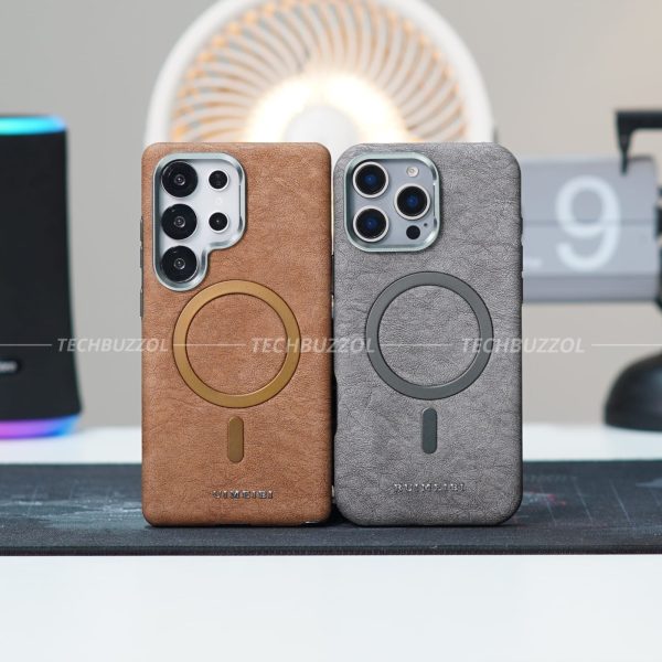 OFFICAIL RIMBMAX Magsafe Brush Leather Case for iPhone/Samsung
