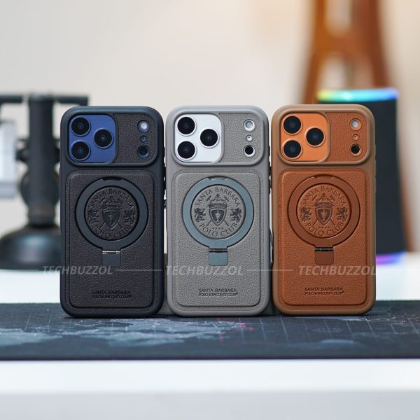 OFFICIAL Santa-Barbara Prima Series Leather Stand Case iPhone 17 Pro Max