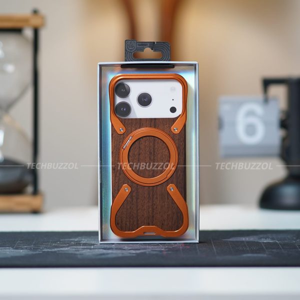 Wooden Aluminum Magsafe Case for iPhone 17 Pro Max
