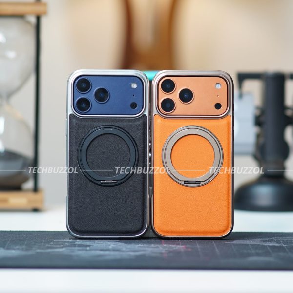 MMKio 360 Degree Magsafe Routable Leather Case for iPhone 17Pro/17Pro Max