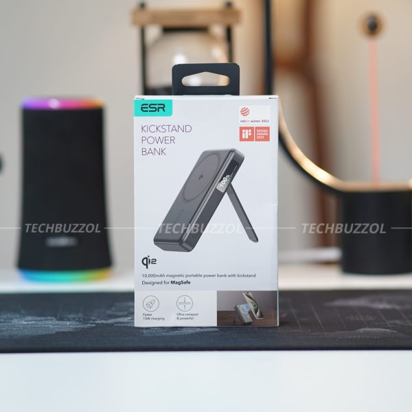 ESR Qi2 MagSlim Kickstand Power Bank (10K) - Black | White
