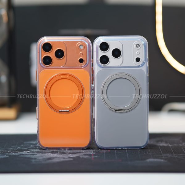 NJOYNY Camera Stand Magsafe Back Color Case for iPhone 17 Pro Max